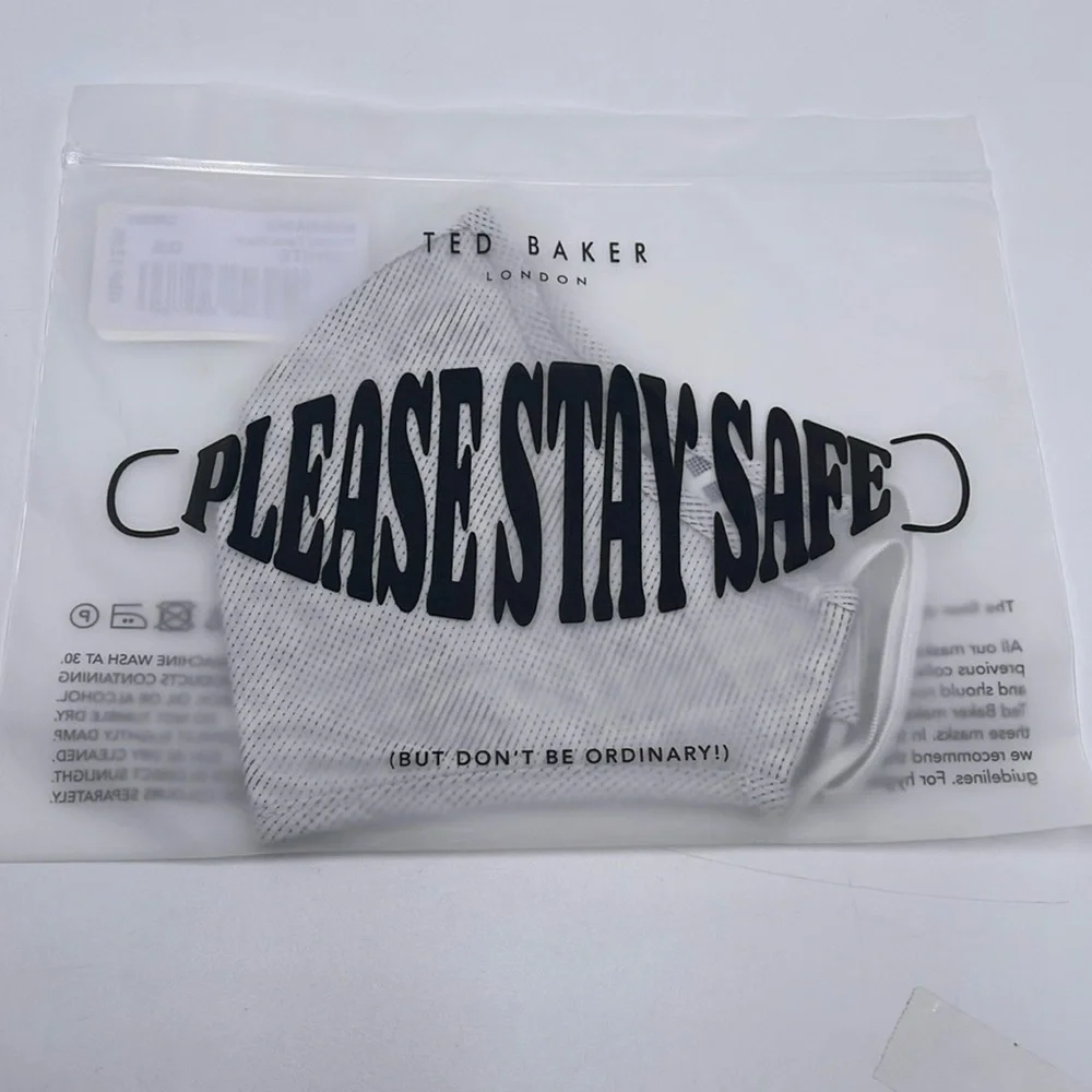 Ted Baker Gray Face Mask TED BAKER LONDON Reversible Reusable FACE MASK NWT - Picture 11 of 12